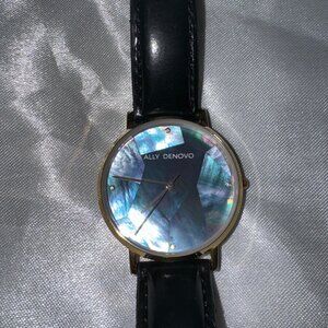 Working Stauer Ladies ALLY DENOVO, Gaia Pearl Watch, Swiss Leather Band, 3 Hands